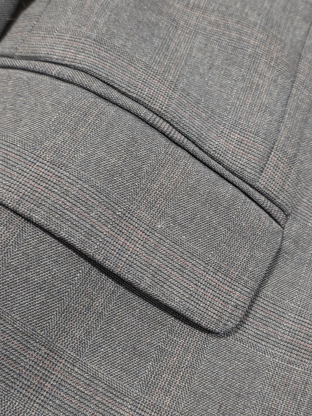 38R Men's Banana Republic Blazer Blue Tartan Plaid Slim Fit Sport Coat